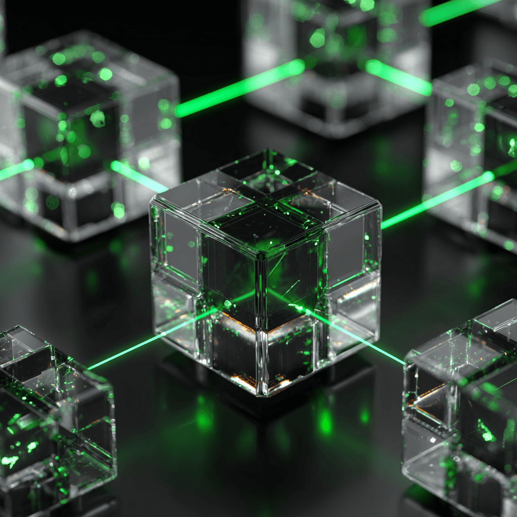 Abstract blockchain network visualization